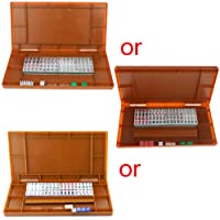 siwetg Portátil Mini 144 Mahjong Set Mah Jong Mesa Tradicional Juego Viaje Plegable